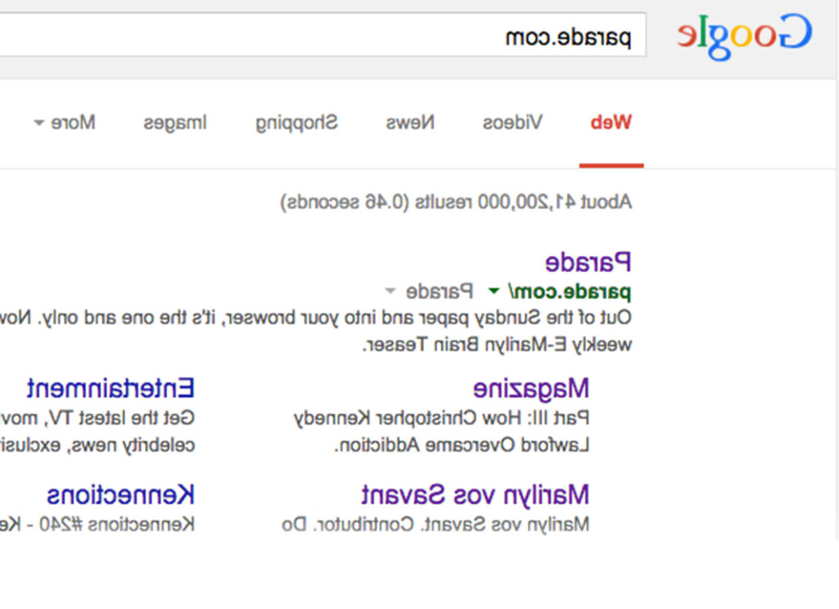 Google backwards April Fools' prank